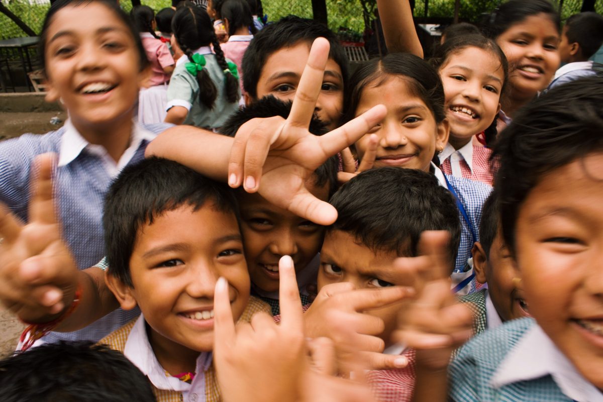 Children looking excited